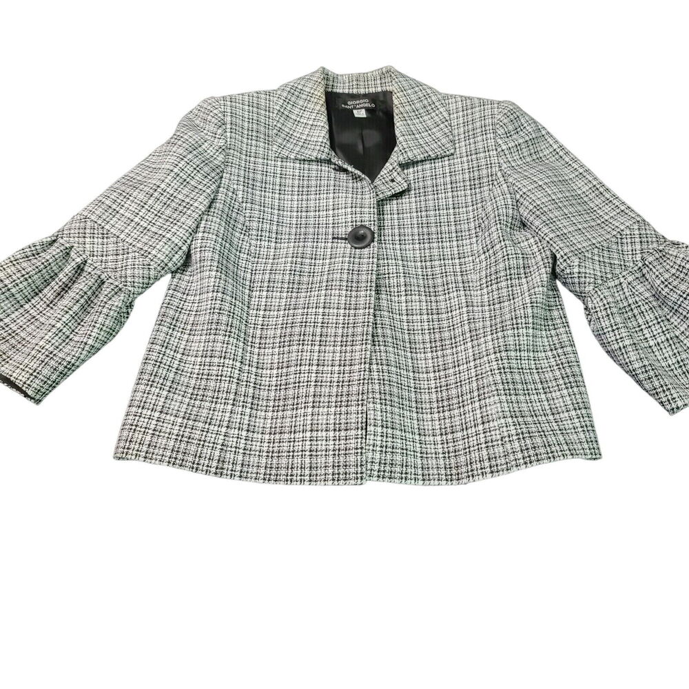 Giorgio Sant' Angelo Womens Blazer Multicolor Size 6P 100% Polyester Buttons